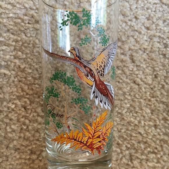 RARE! Vintage (Set of 8) Wild Fowl Glasses - Picture 2 of 9